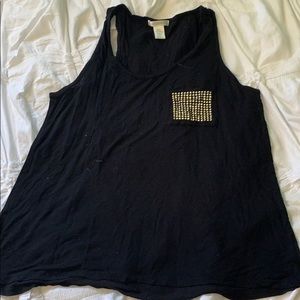 Tank top with bling pocket